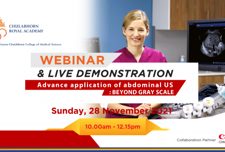 Webinar and Live Demonstration – Advance application of abdominal US – BEYOND GRAY SCALE